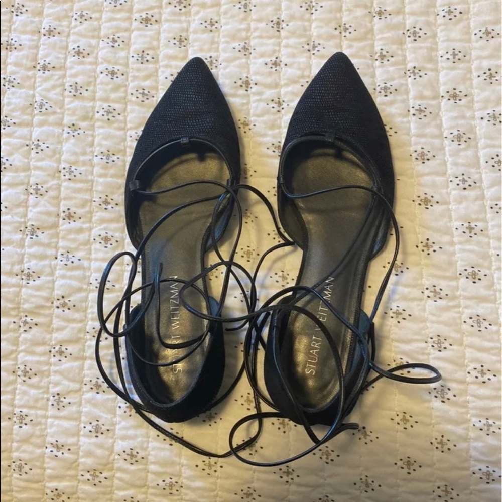 Stuart Weitzman Ankle Wrap Flats 9